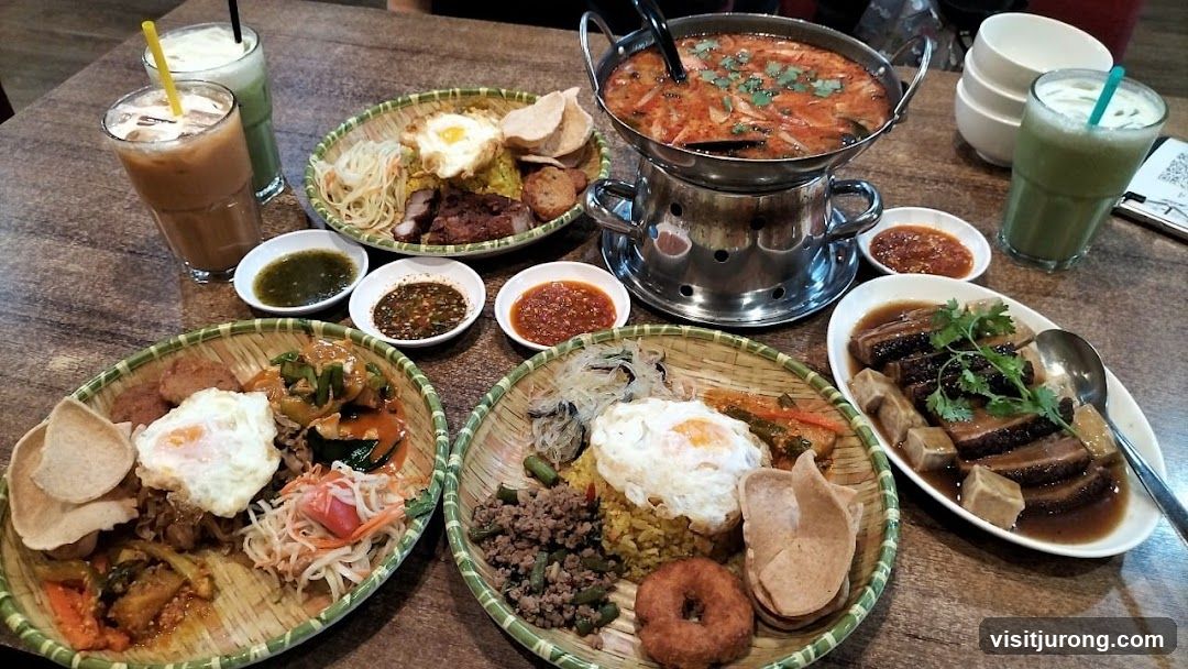 Table full of food