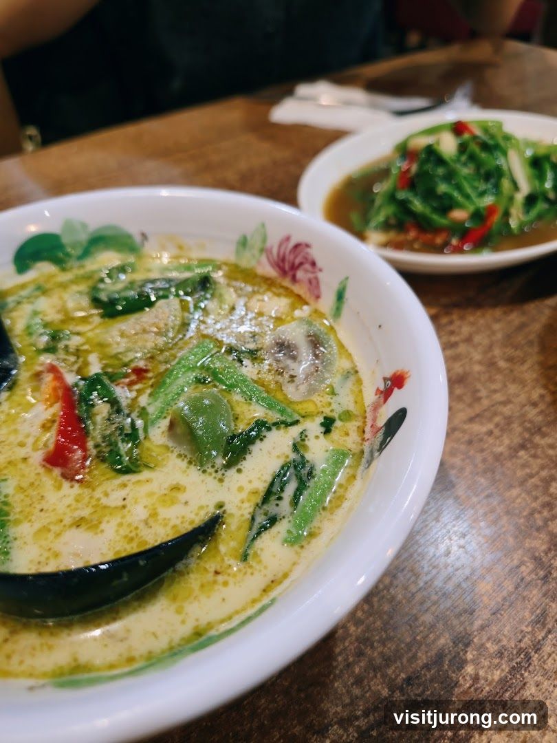 Green Curry and Stir-fried Vegetables