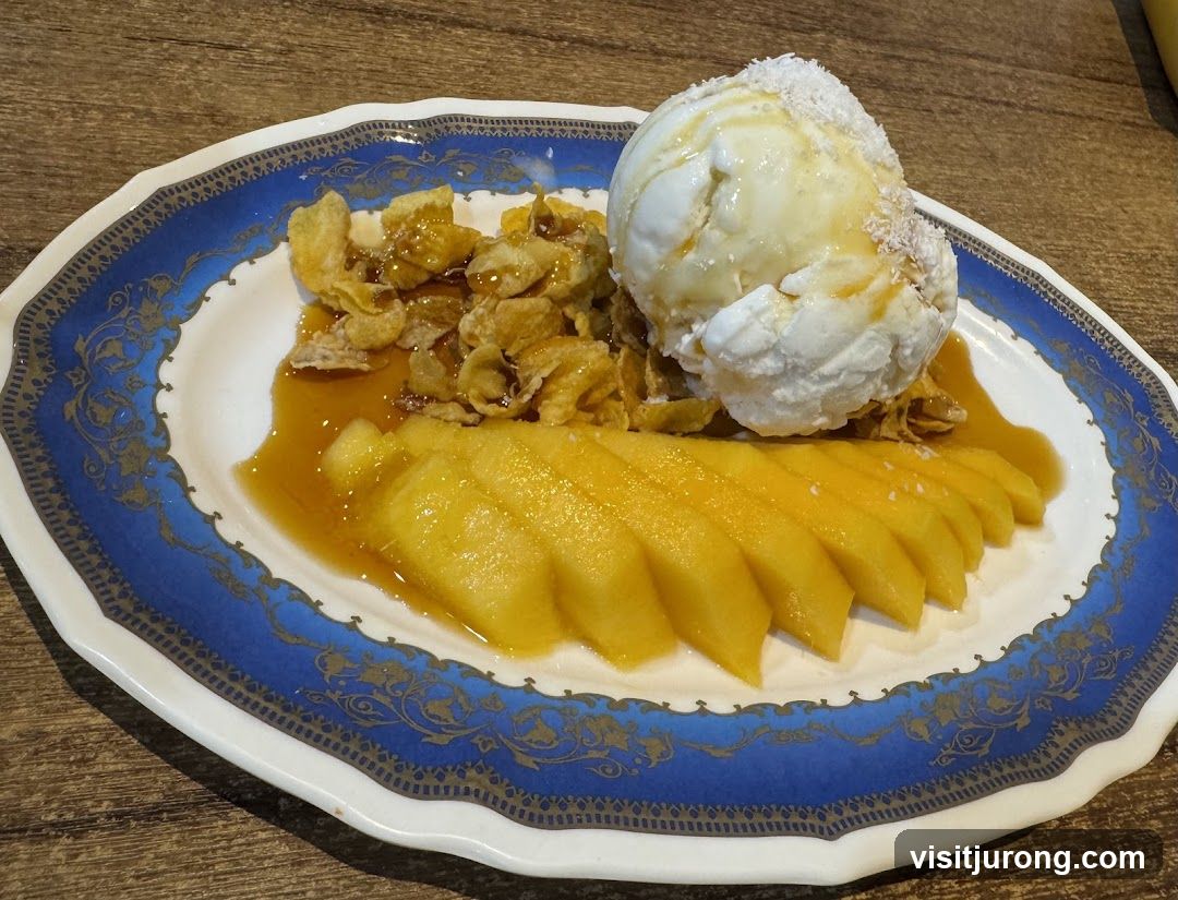 Mango and Ice Cream Dessert