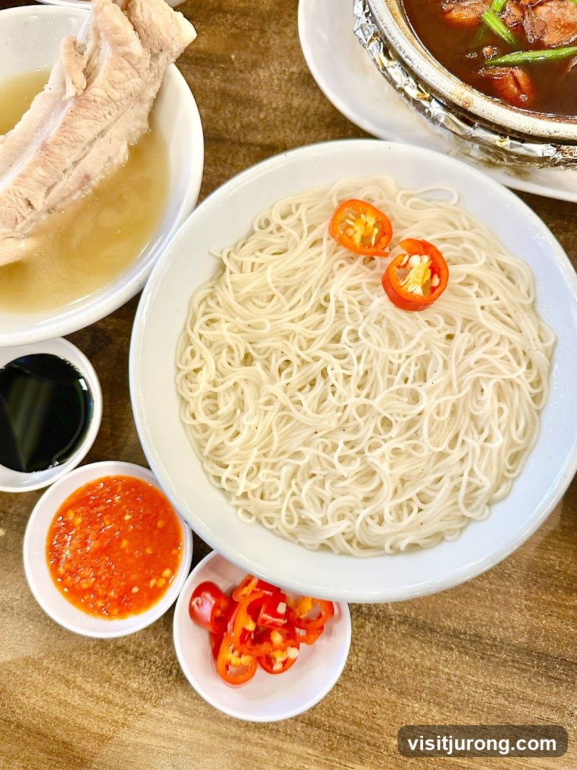 Noodles with Pork Ribs and Chili
