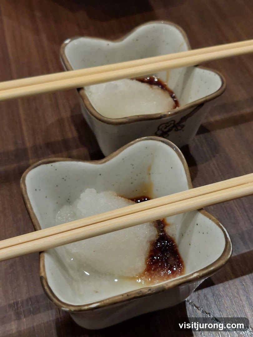 Daikon Radish Grating with Soy Sauce