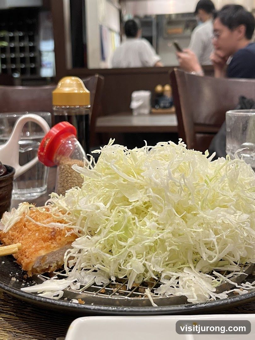 Fried Pork Cutlet with Shredded Cabbage