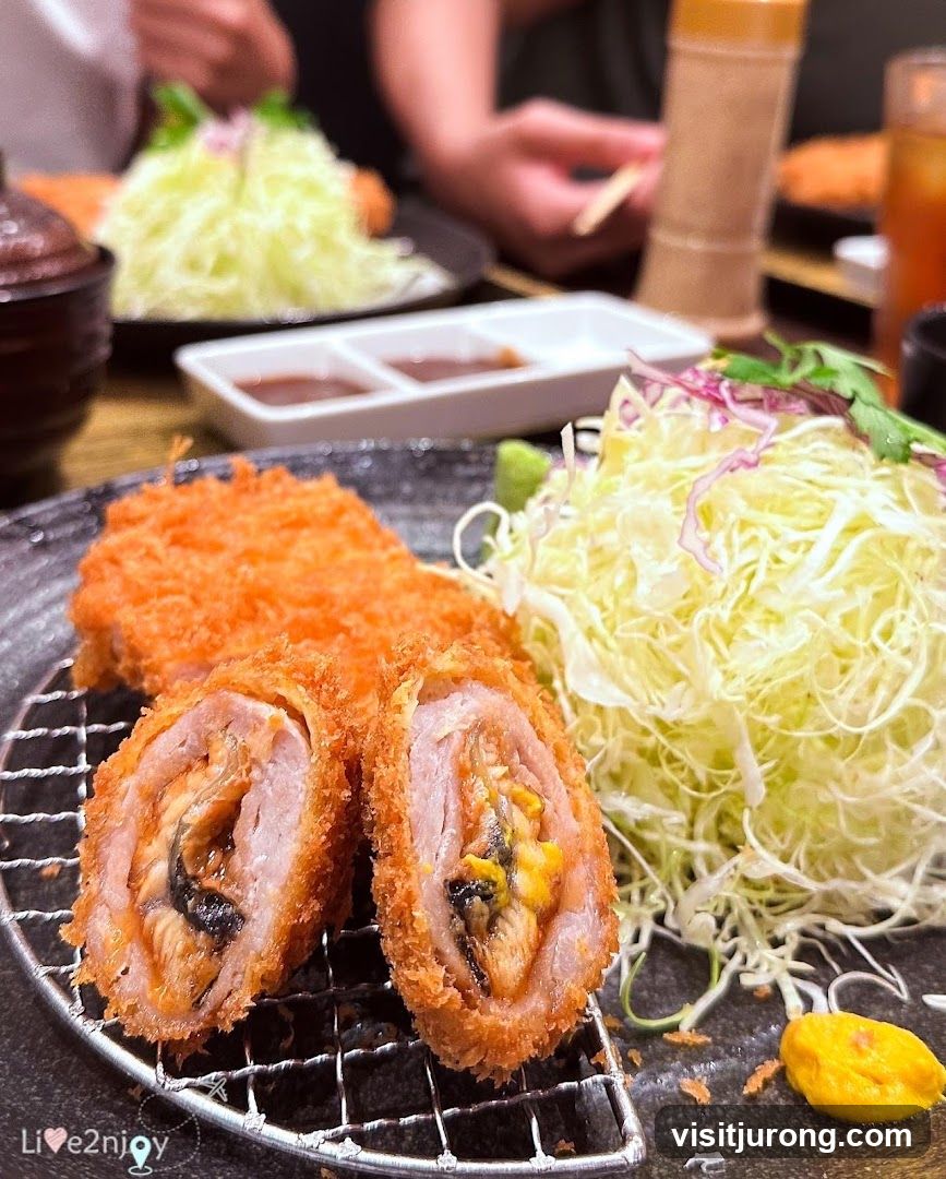 Fried Pork Roll with Cabbage Salad