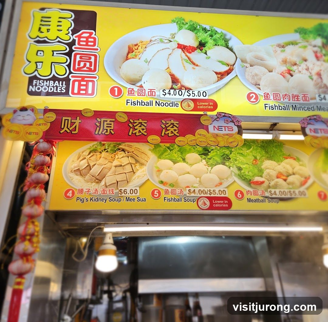 Fishball Noodles Menu