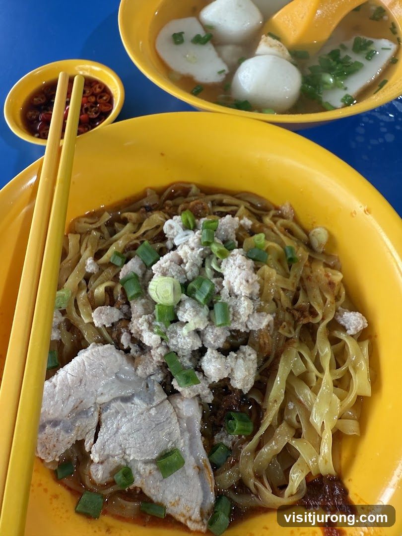 Noodles with Pork and Fishball Soup