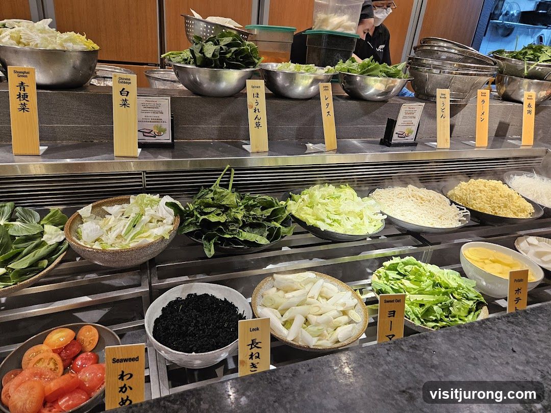 Buffet Display of Fresh Ingredients