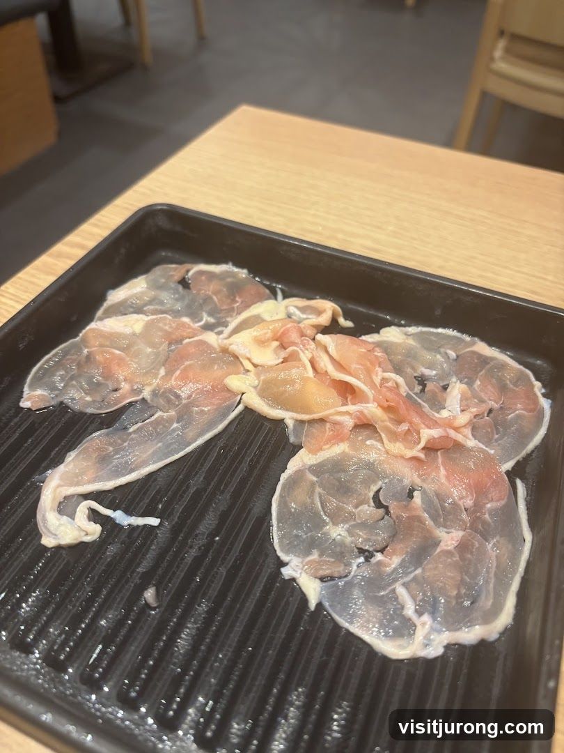 Thinly Sliced Meat on a Tray