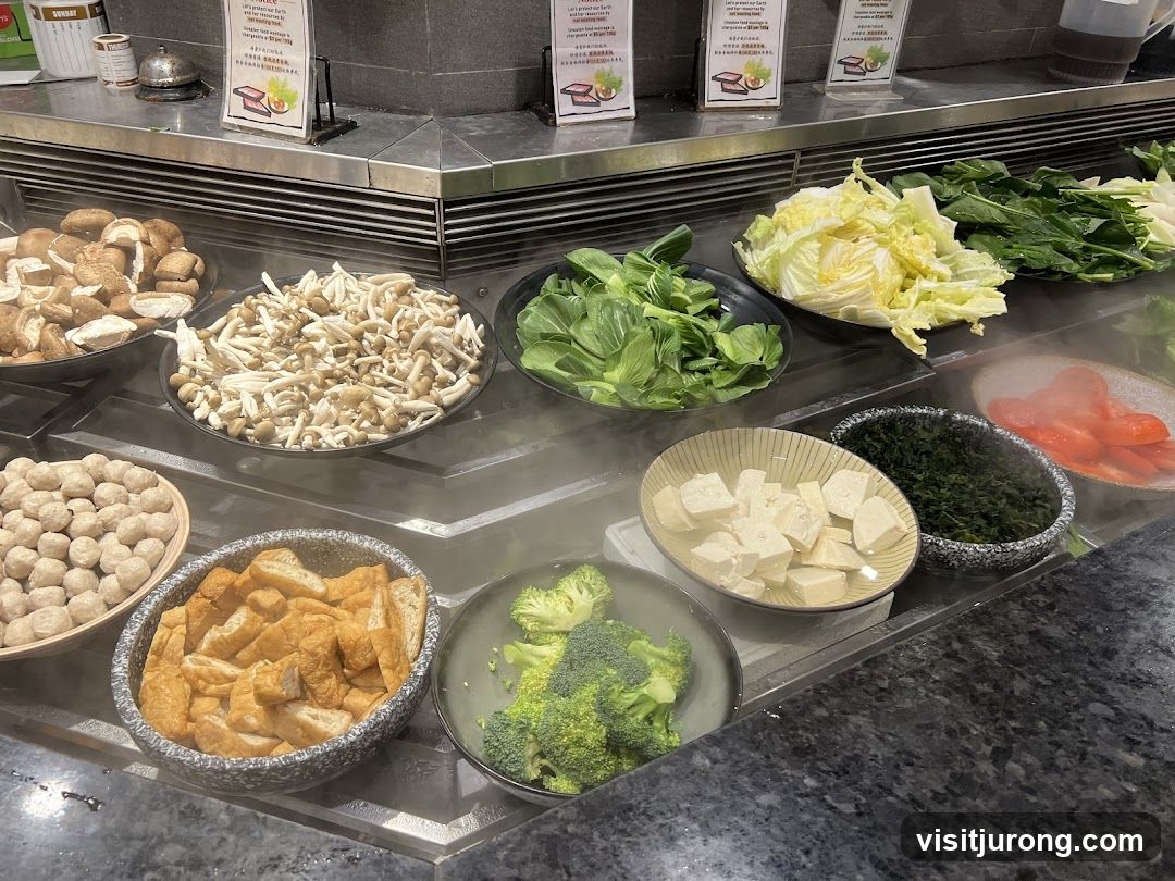 Buffet Display of Fresh Ingredients