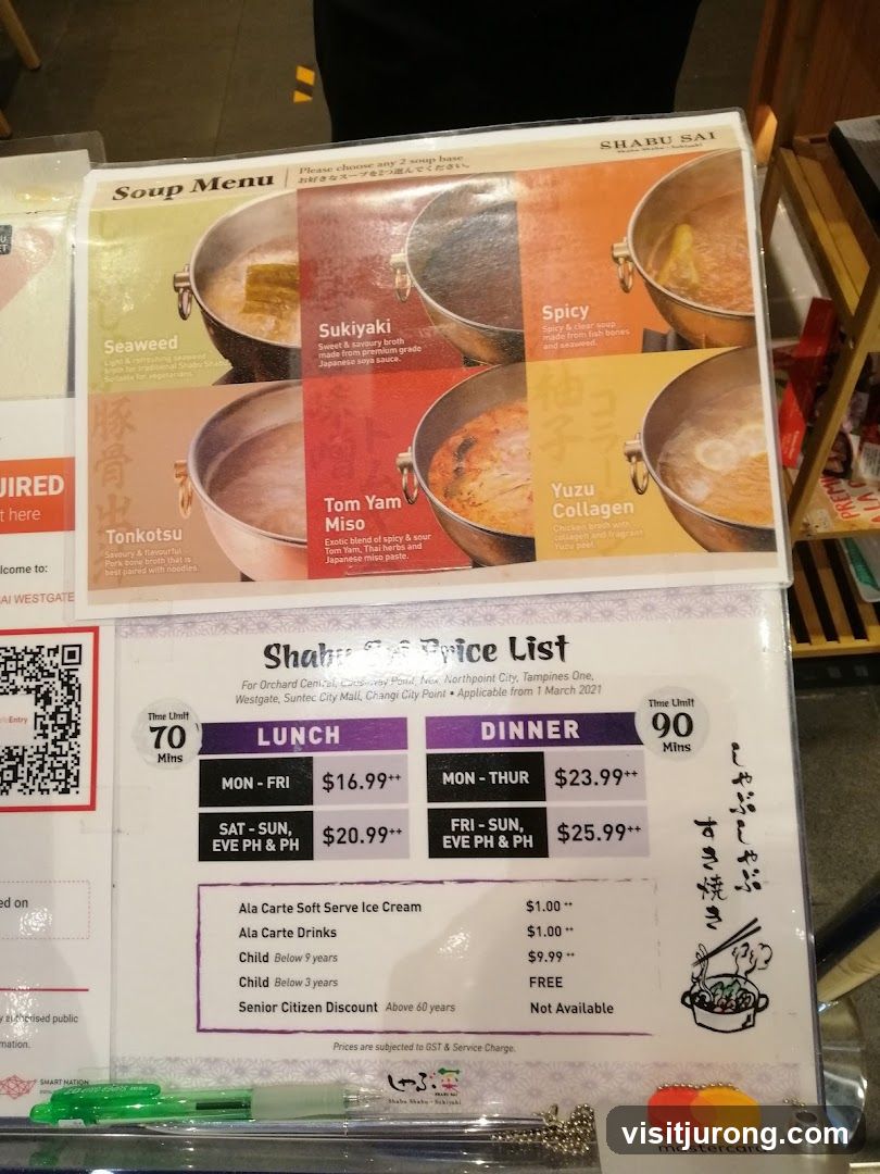Shabu Sai Soup Menu and Price List