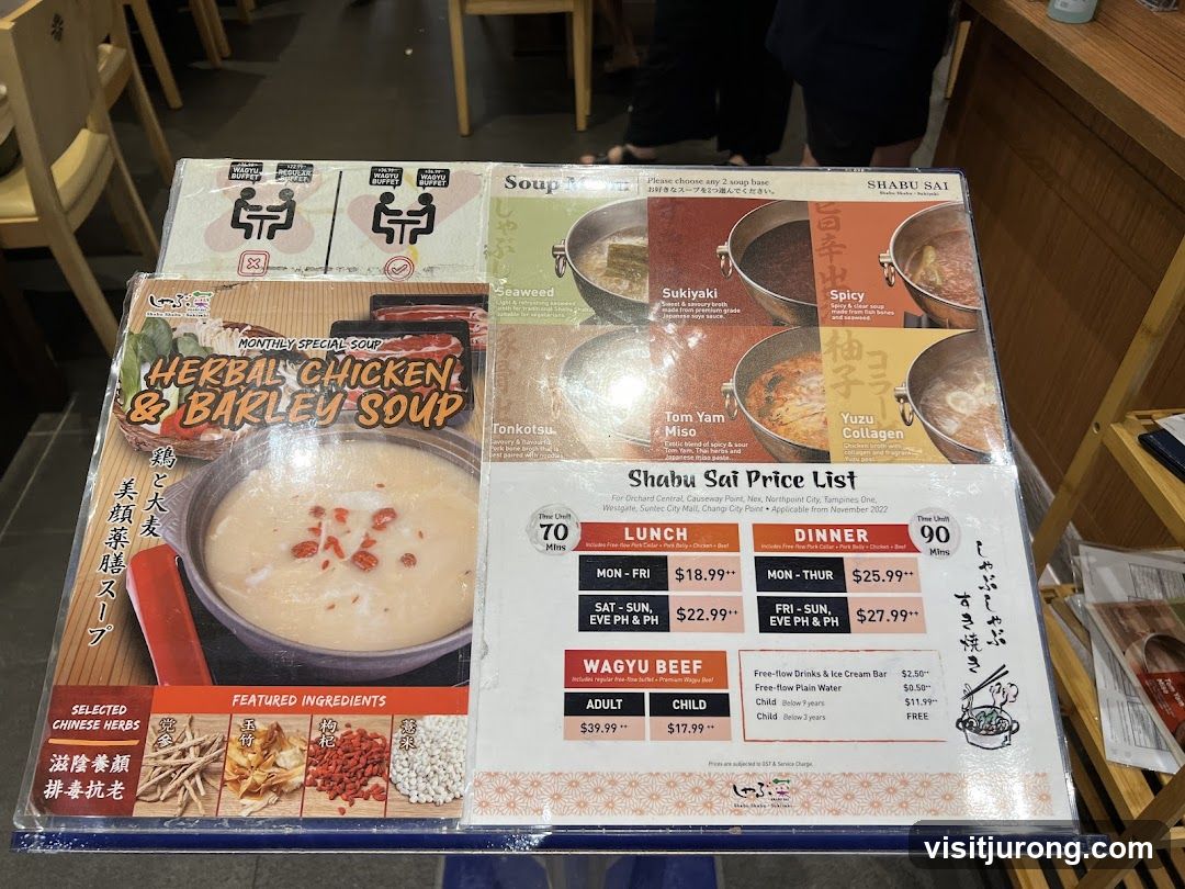Shabu Sai Price List