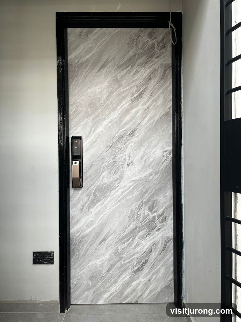 Modern Door with Marble-like Finish