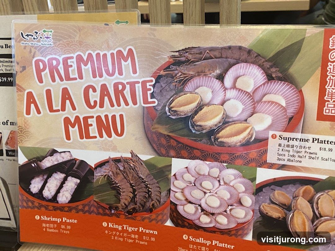 Premium A La Carte Menu