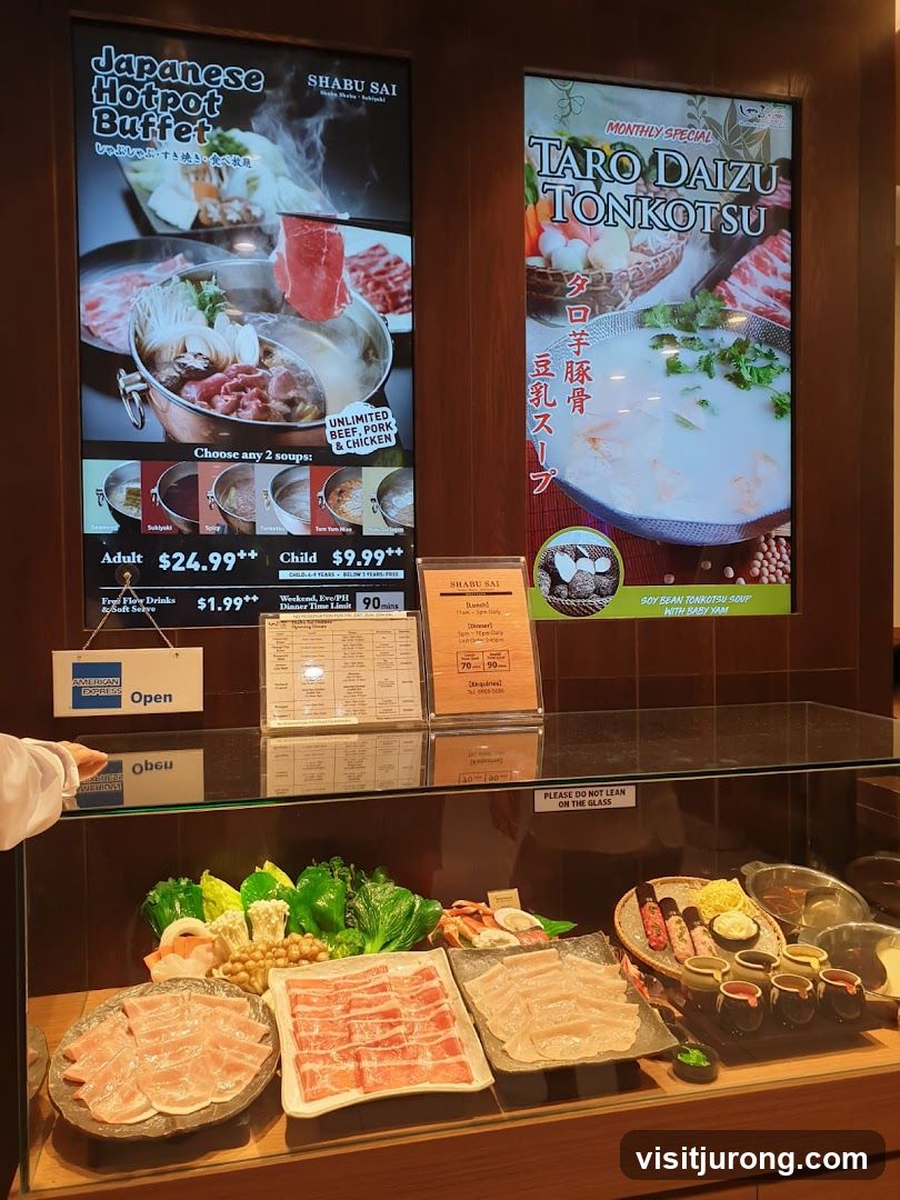 Shabu Sai Japanese Hotpot Buffet Display