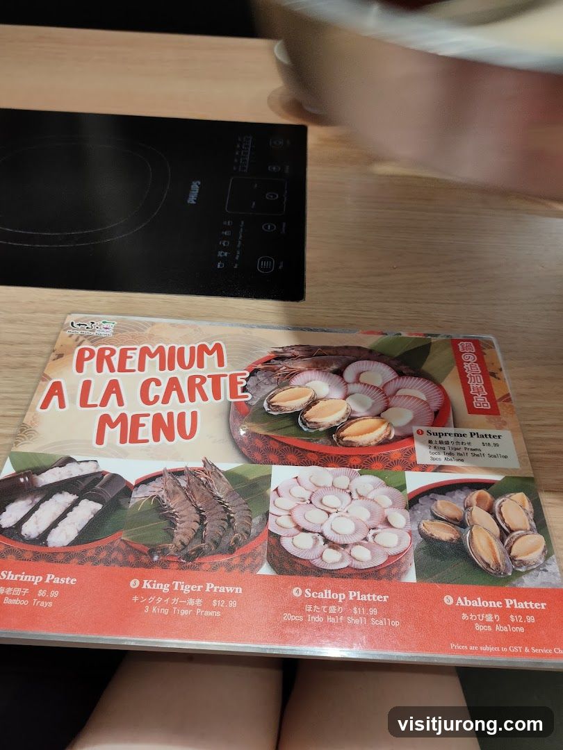 Premium A La Carte Menu