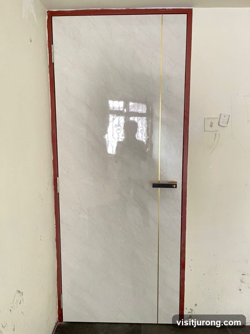Modern Door with Marble Finish