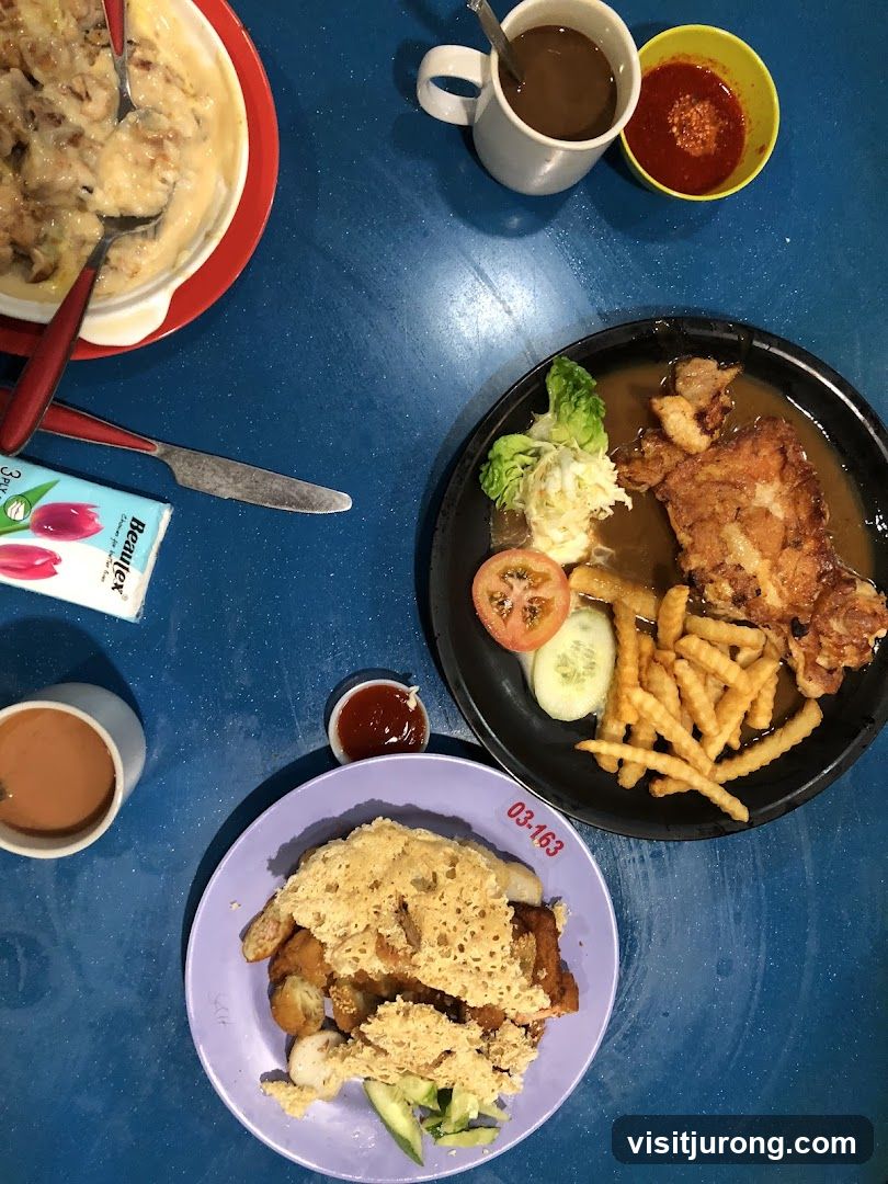 Food and Drinks on a Blue Table