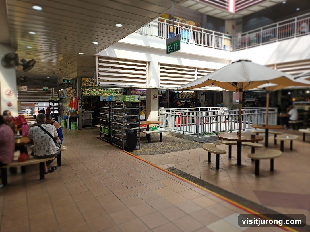 Food court with outdoor seating