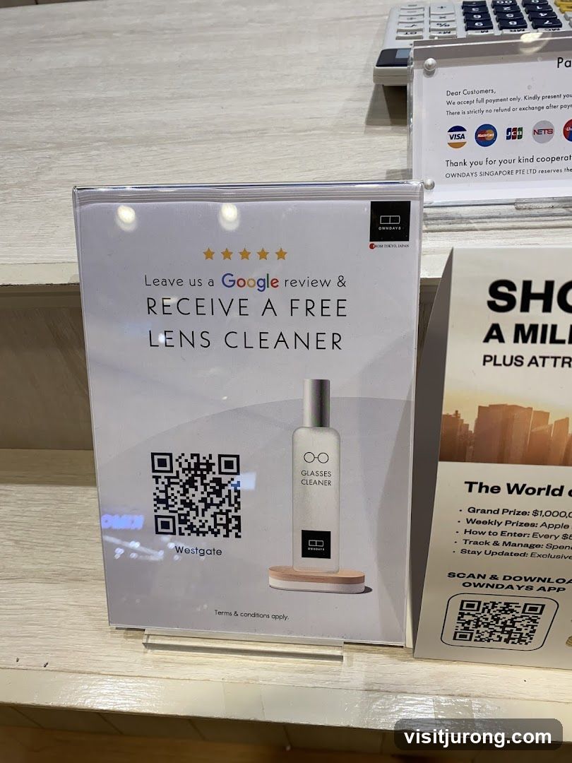 Promotional Sign for Lens Cleaner
