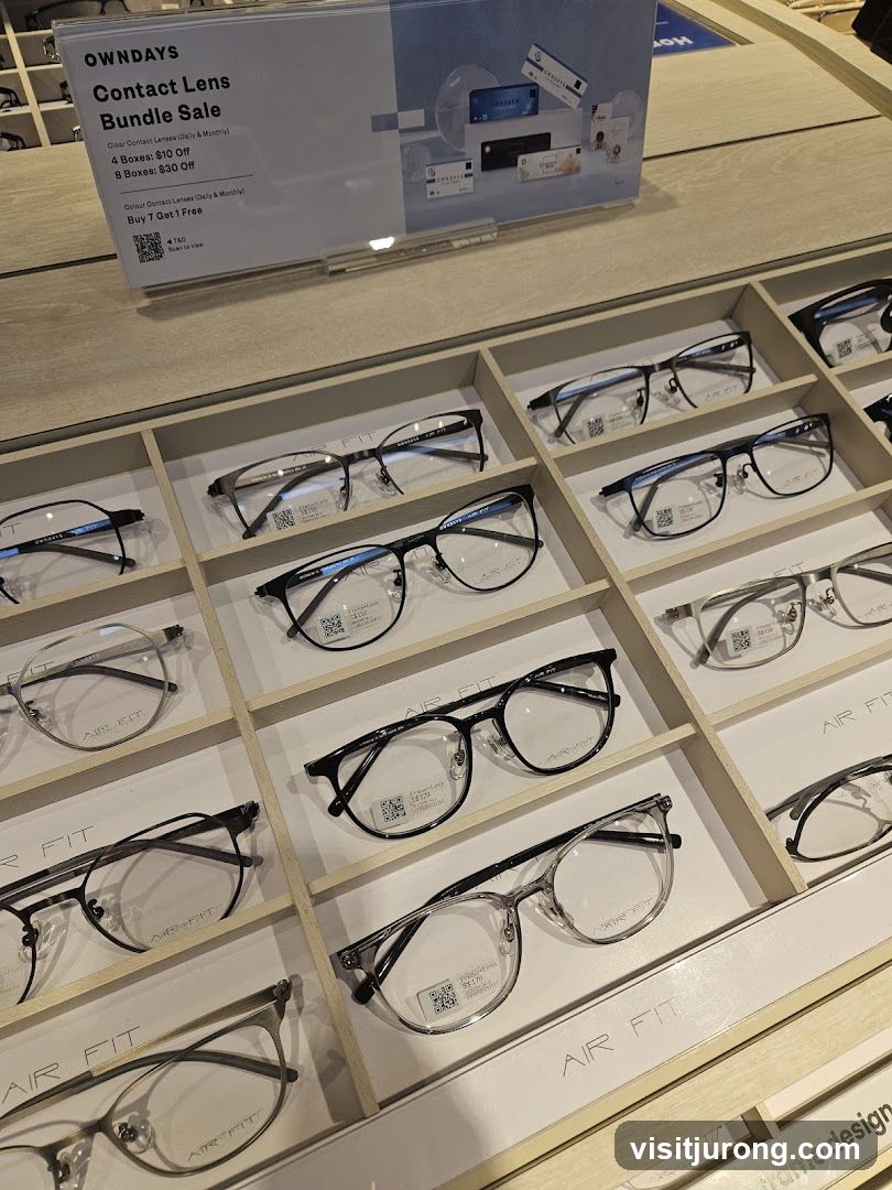 Eyeglasses and Contact Lens Sale Display