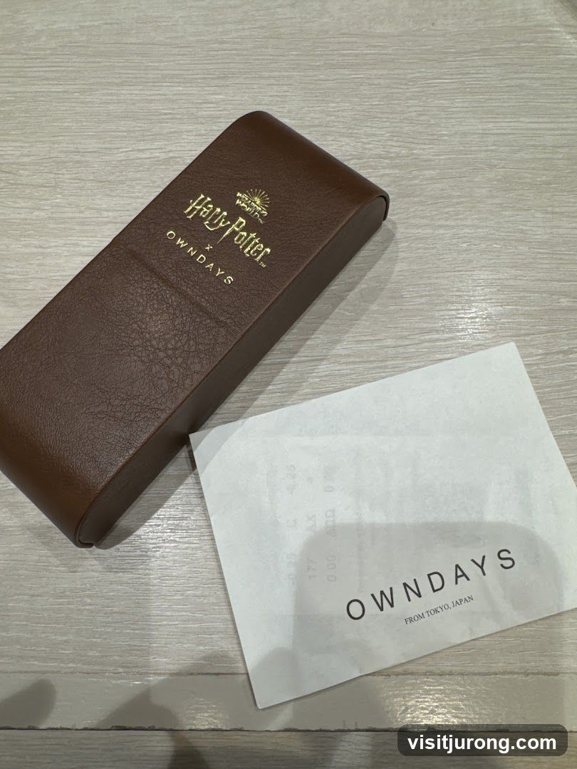 Harry Potter x OWNDAYS glasses case and receipt