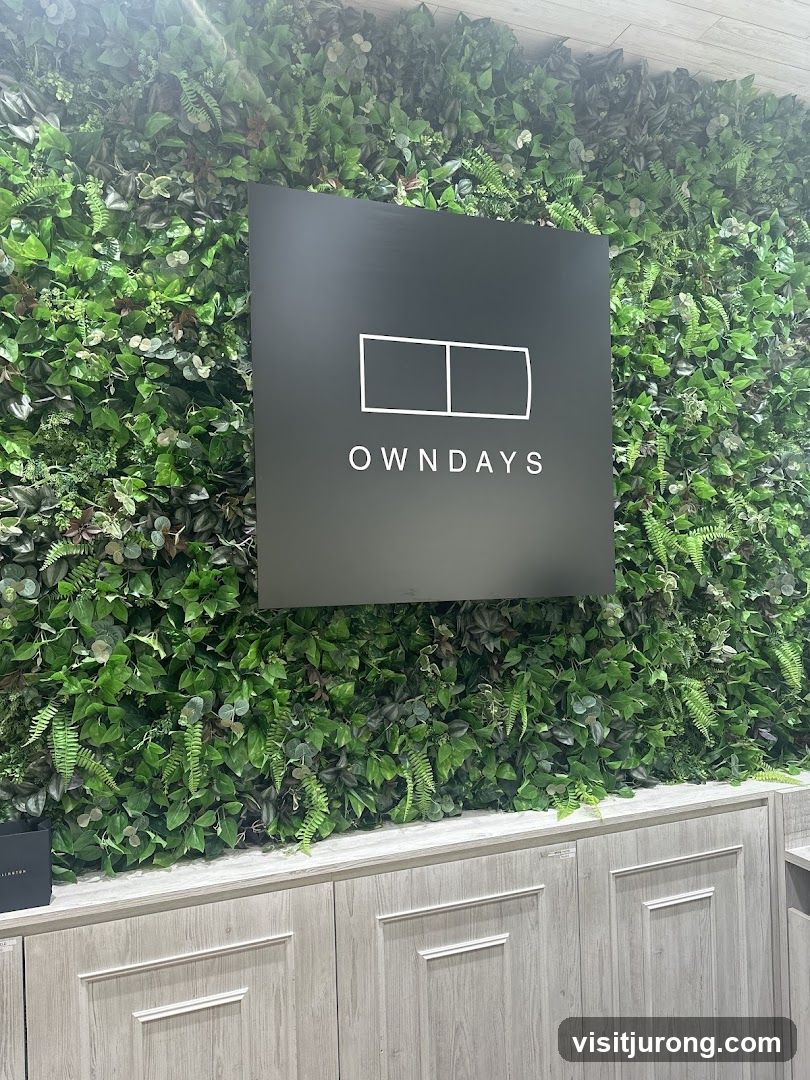 OWNDAYS Logo on Green Wall
