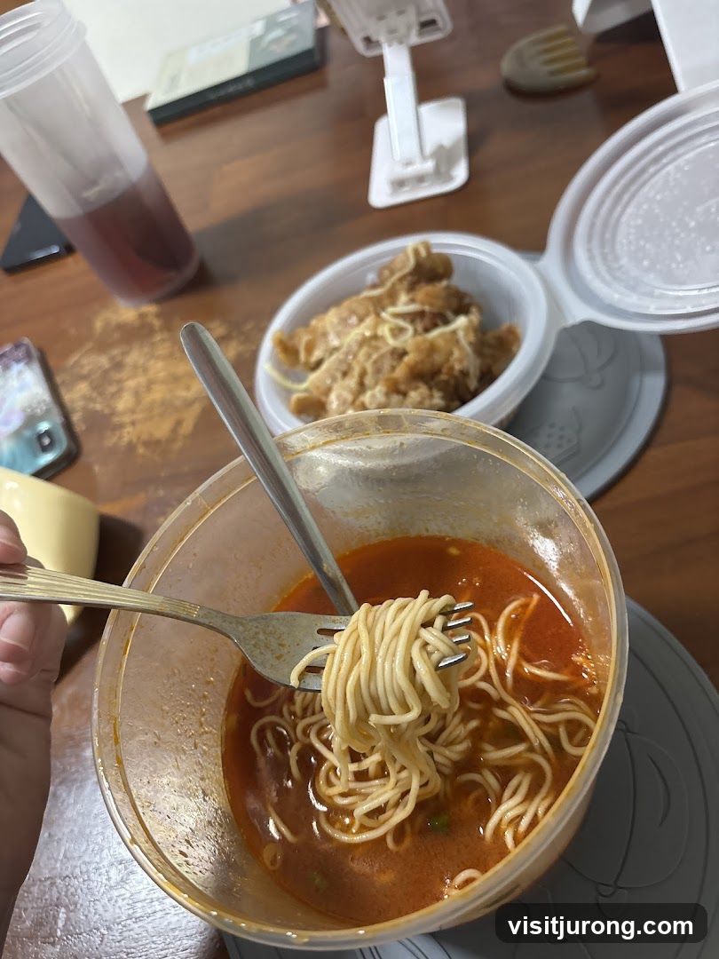 Noodles and Fried Food