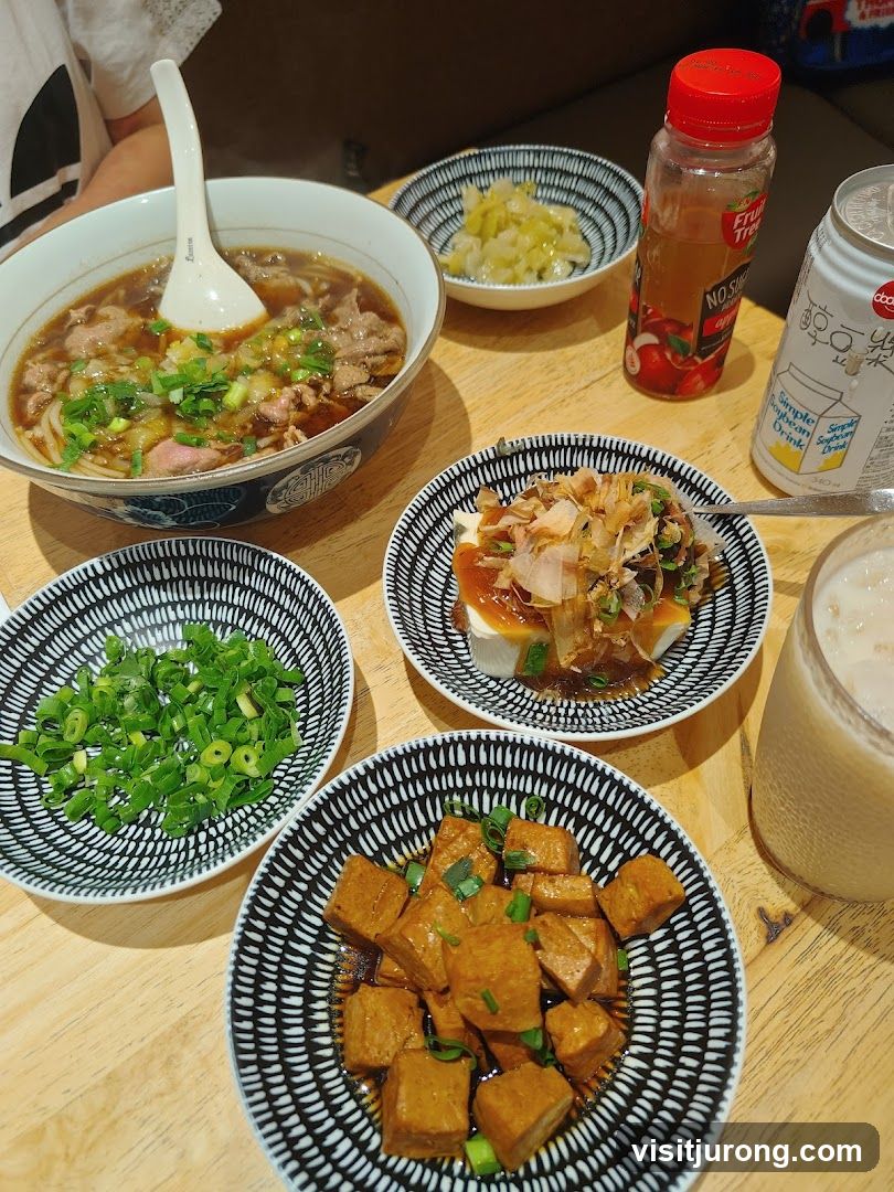 Asian Meal with Tofu and Noodles