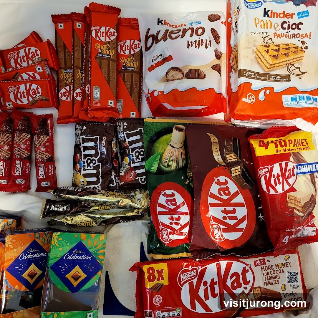 Assortment of Chocolate Bars and Candies