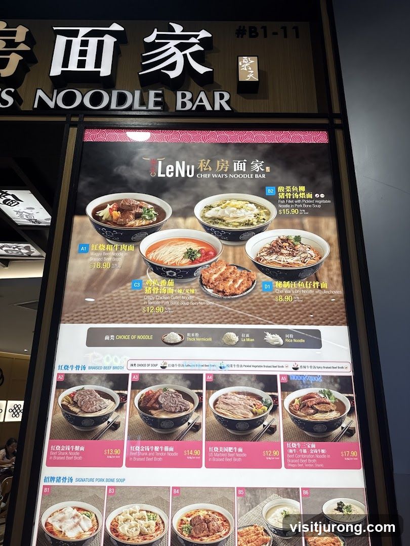 LeNu Chef Wai's Noodle Bar Menu