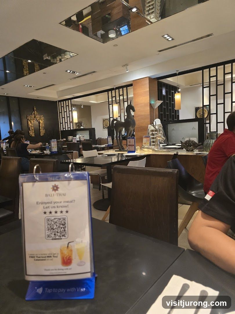 Restaurant Interior with Feedback Card