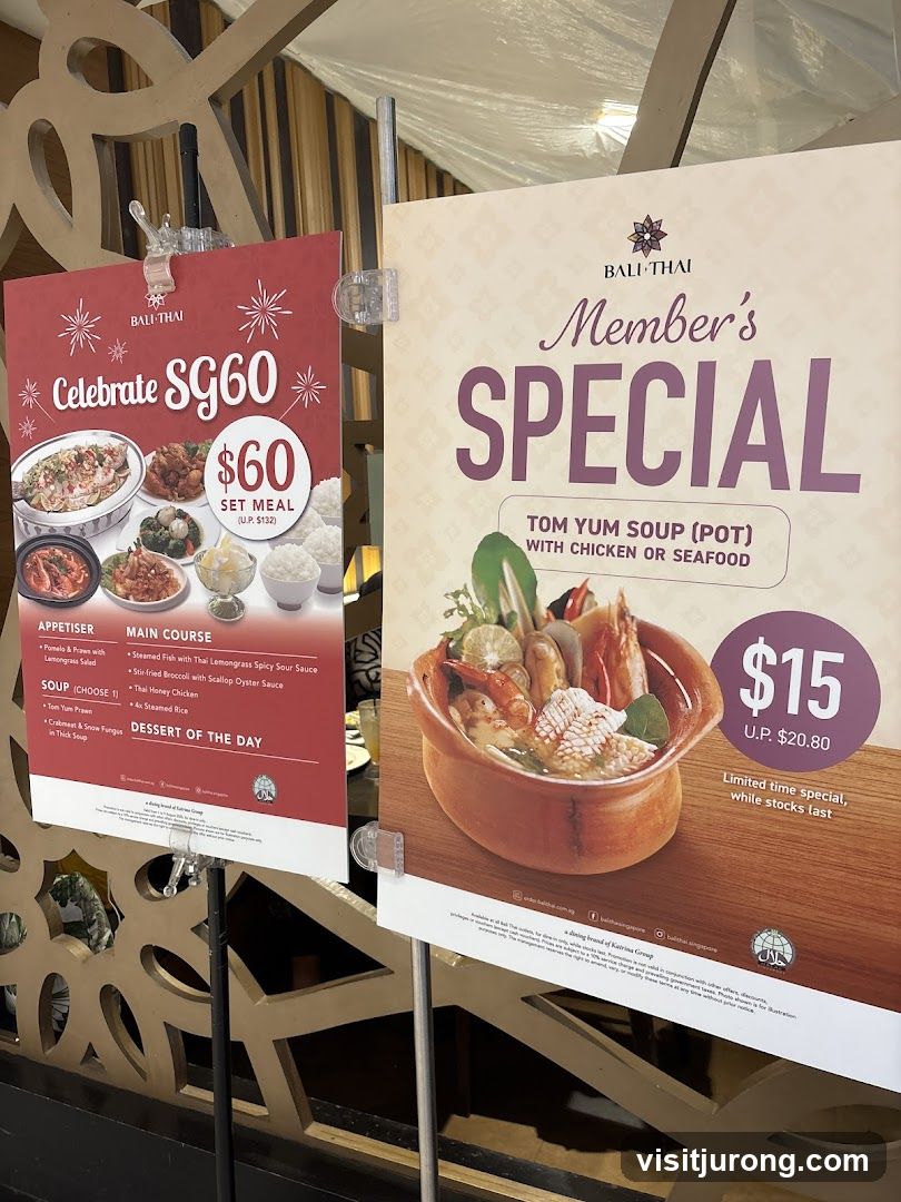 Bali Thai Member's Special and Set Meal Promotions