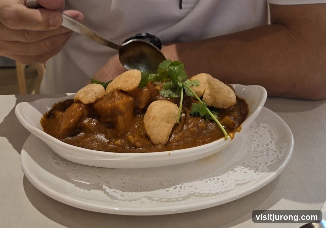Curry Dish with Crackers