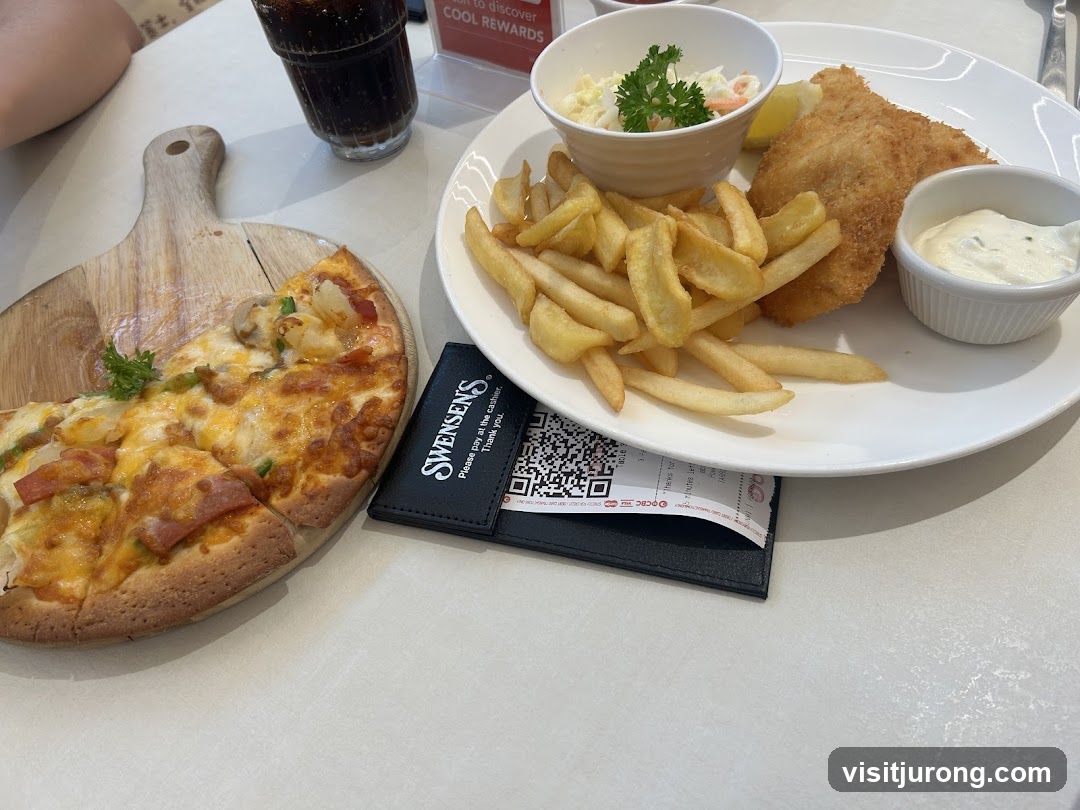 Pizza and Fish and Chips