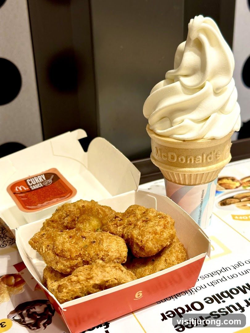Chicken McNuggets and Soft Serve Ice Cream