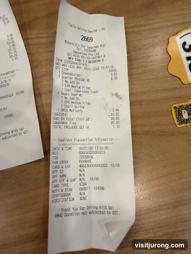 McDonald's Receipt