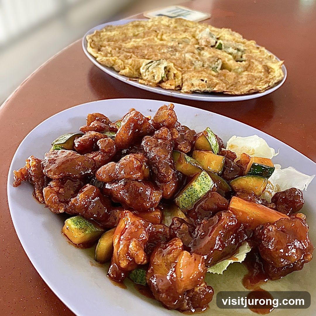 Sweet and Sour Pork and Omelette