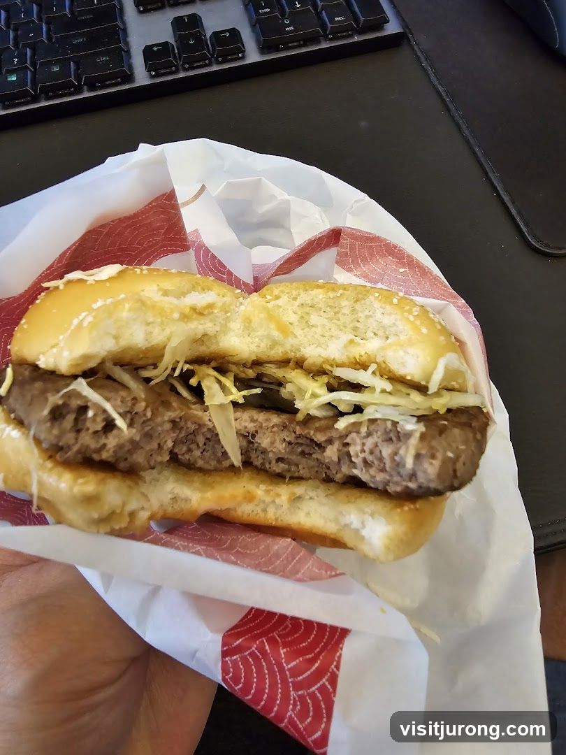 Burger with Shredded Lettuce