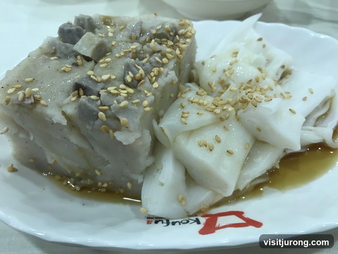 Steamed Rice Rolls with Taro