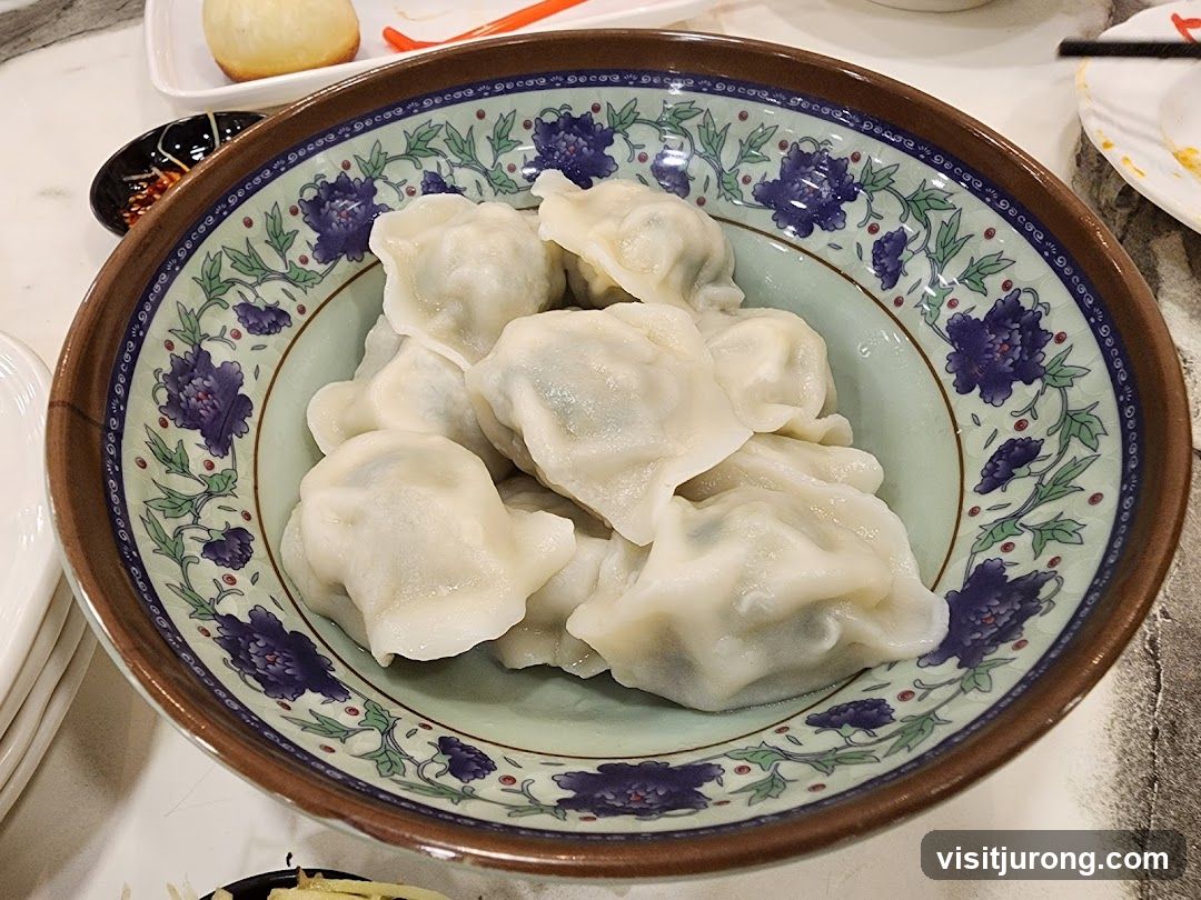 Dumplings in a Decorative Bowl