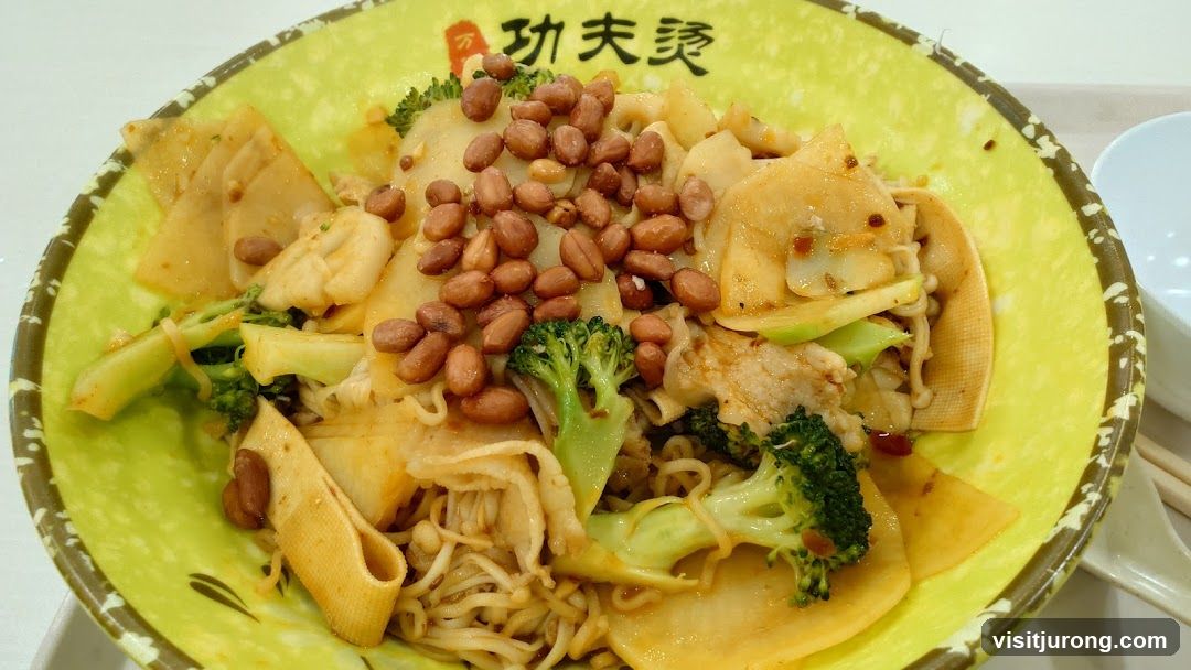 Noodle Bowl with Peanuts and Broccoli