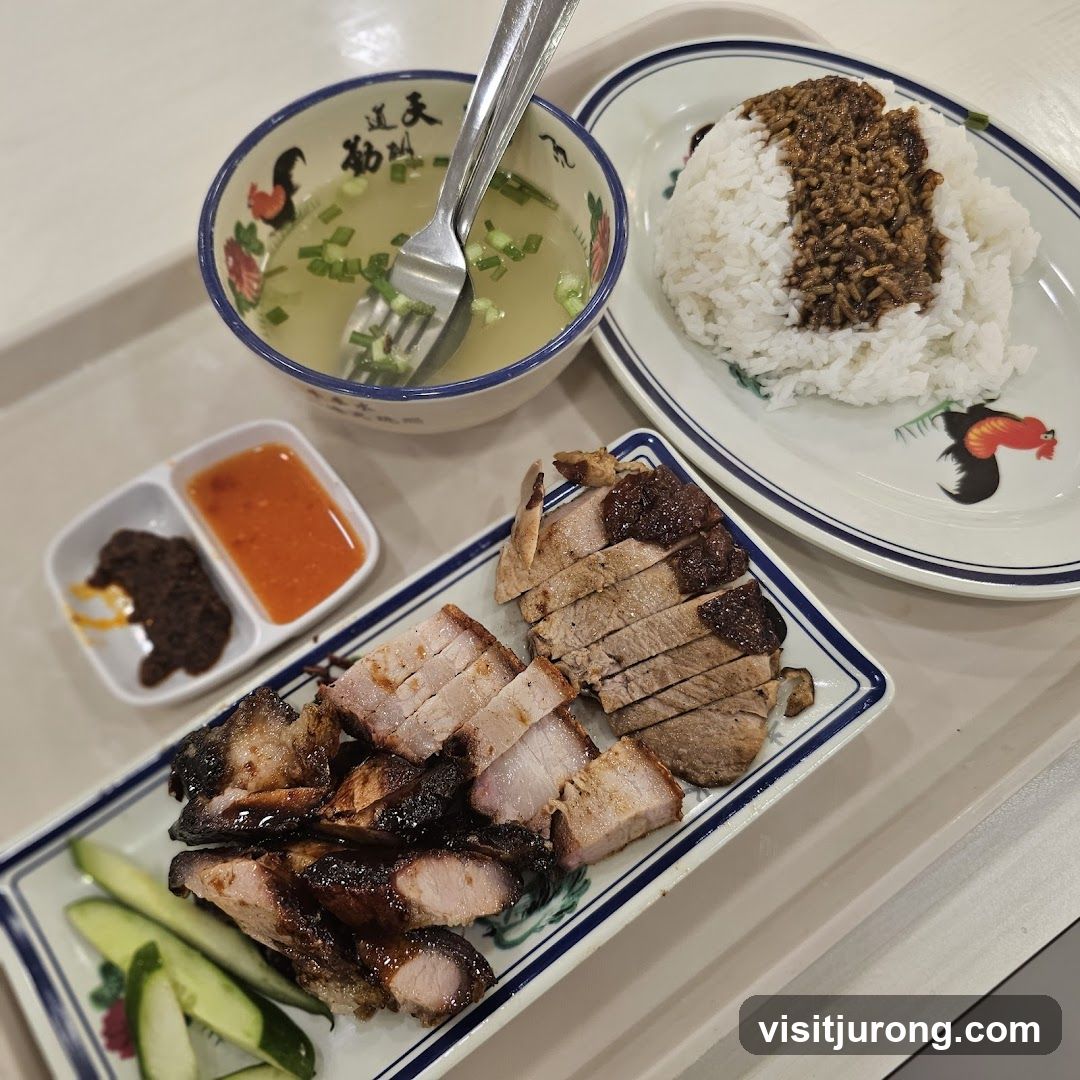 Roast Meats Platter with Rice and Soup