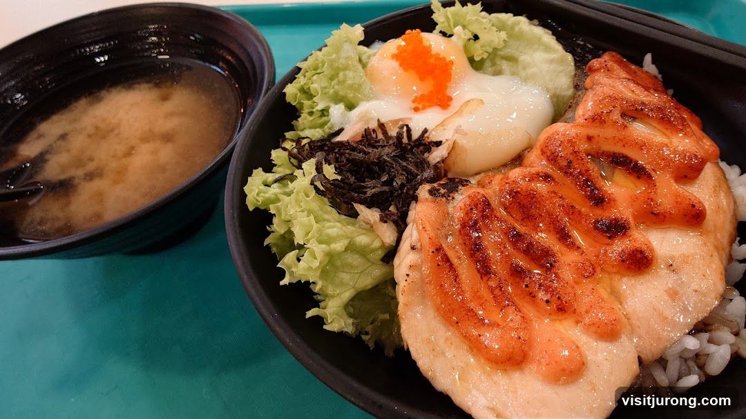 Salmon Donburi with Miso Soup