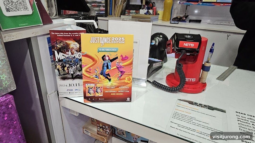 Promotional display for Just Dance 2025 Edition