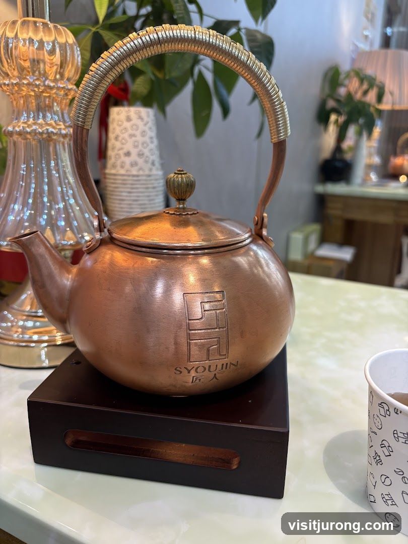 Copper Teapot with Logo