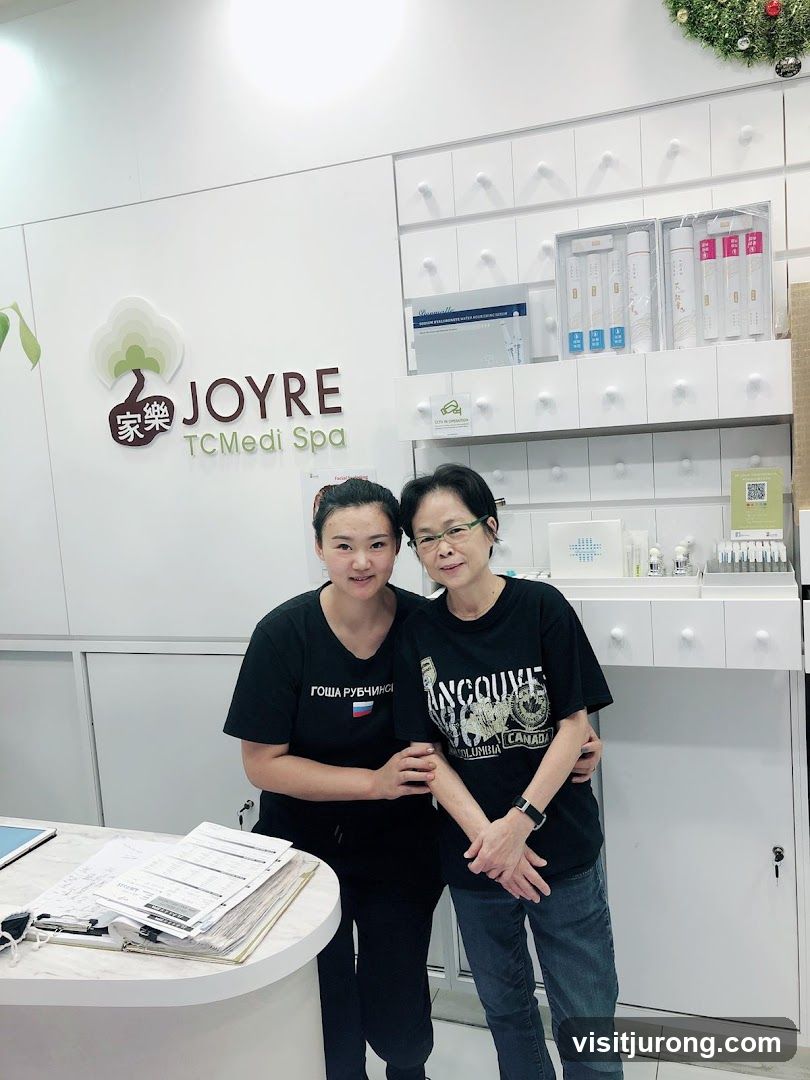 Two Women Posing in a Spa