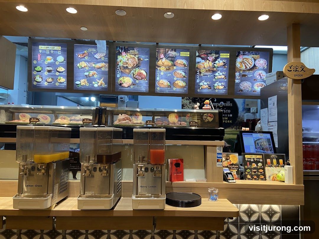 Restaurant Counter with Menu Displays