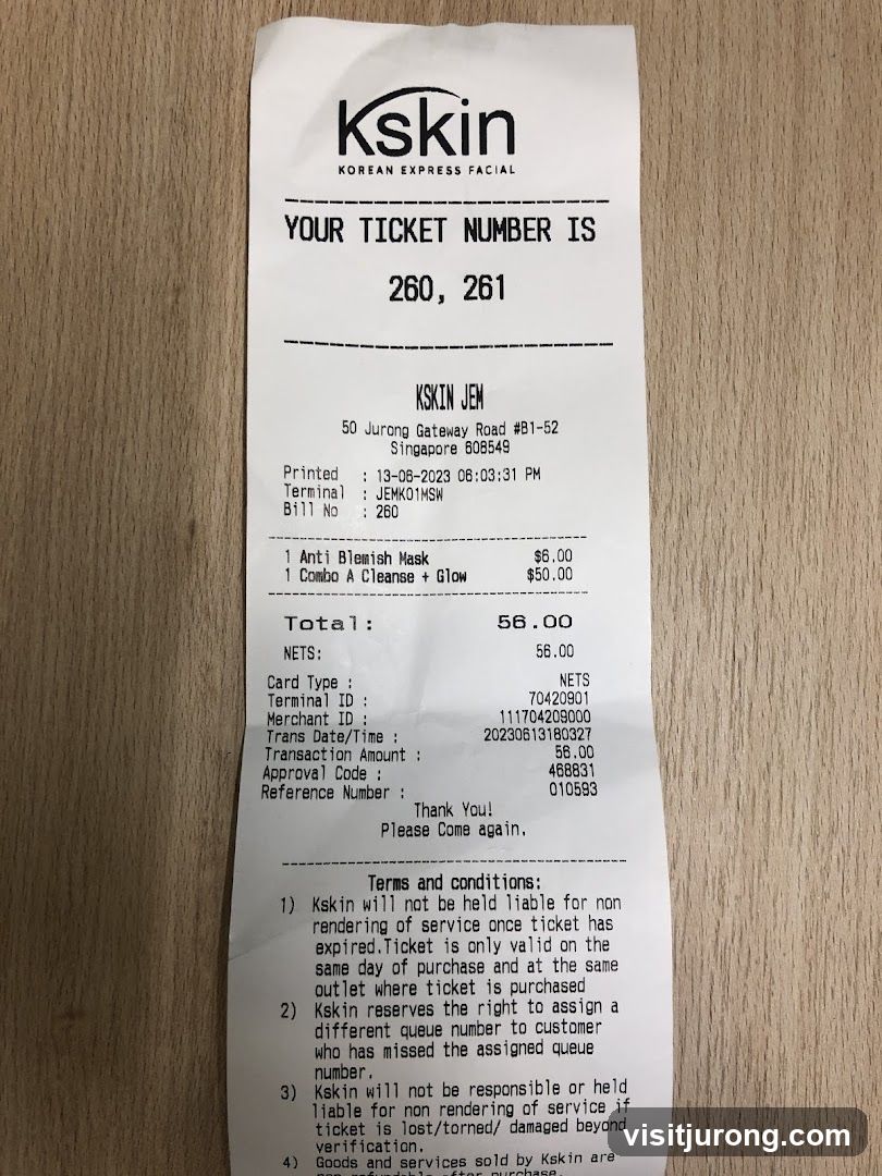 Kskin Jem Receipt