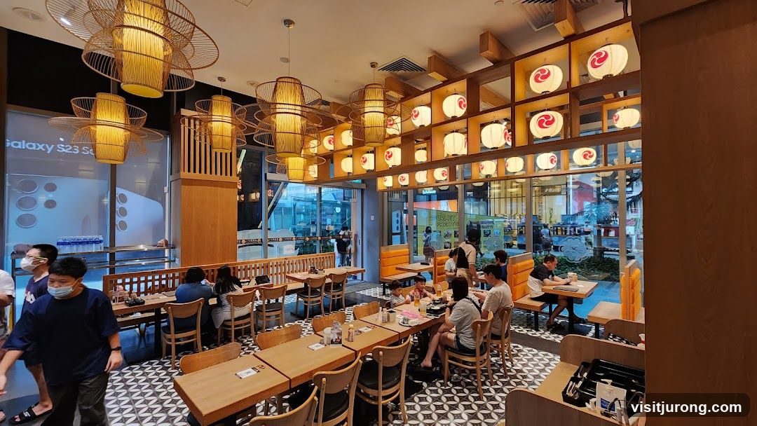 Restaurant Interior with Japanese Lanterns