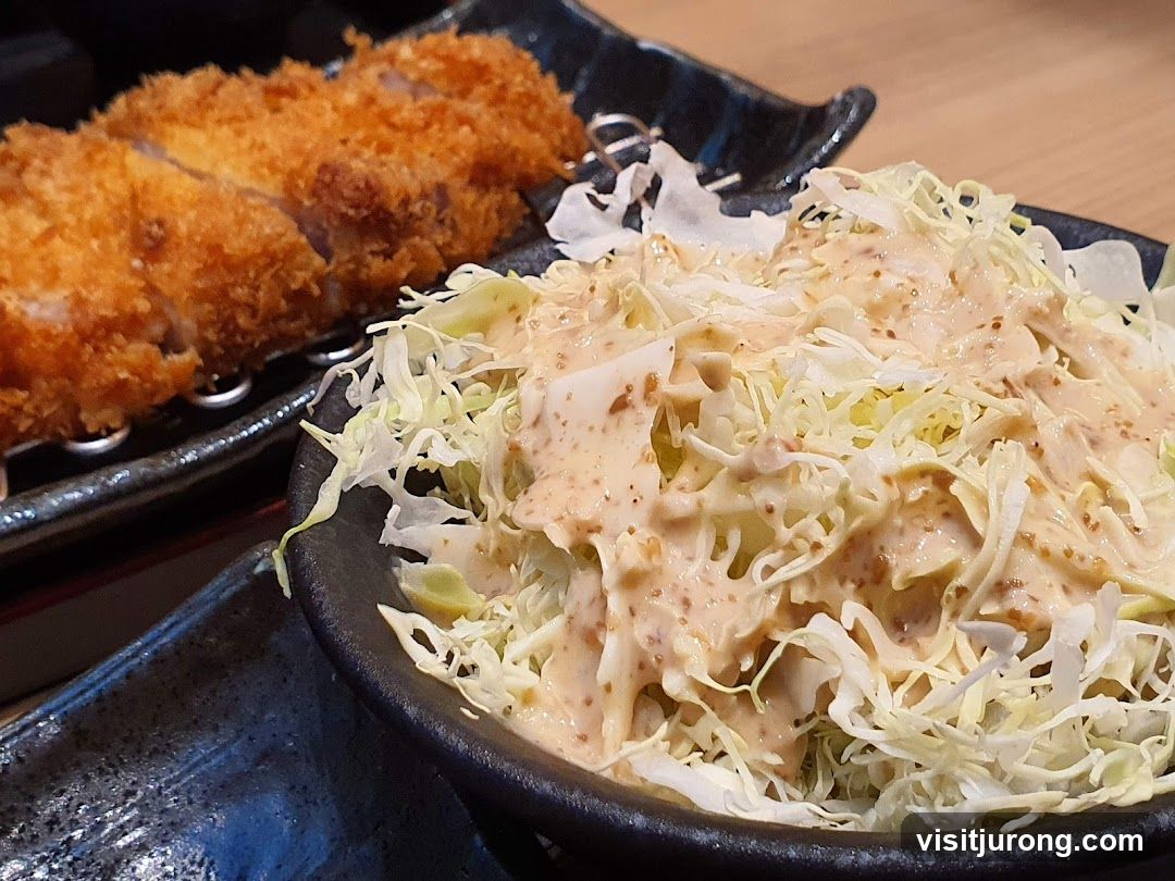Fried Pork Cutlet with Cabbage Salad
