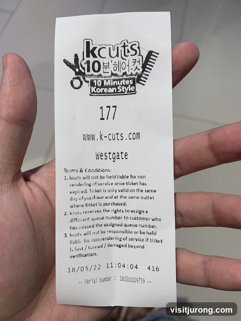 Kcuts Queue Ticket
